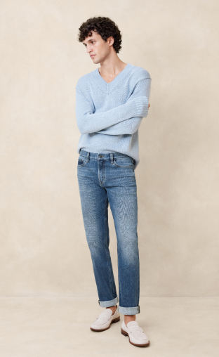 Slim Straight-Leg Jeans for Men